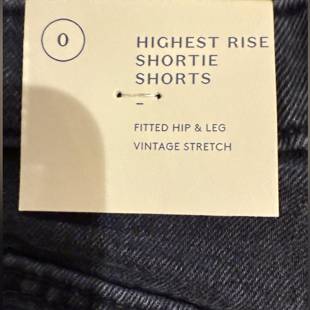 Universal Thread High Vintage Stretch Shortie Jean Shorts Black Wash Size 0 - Picture 4 of 8